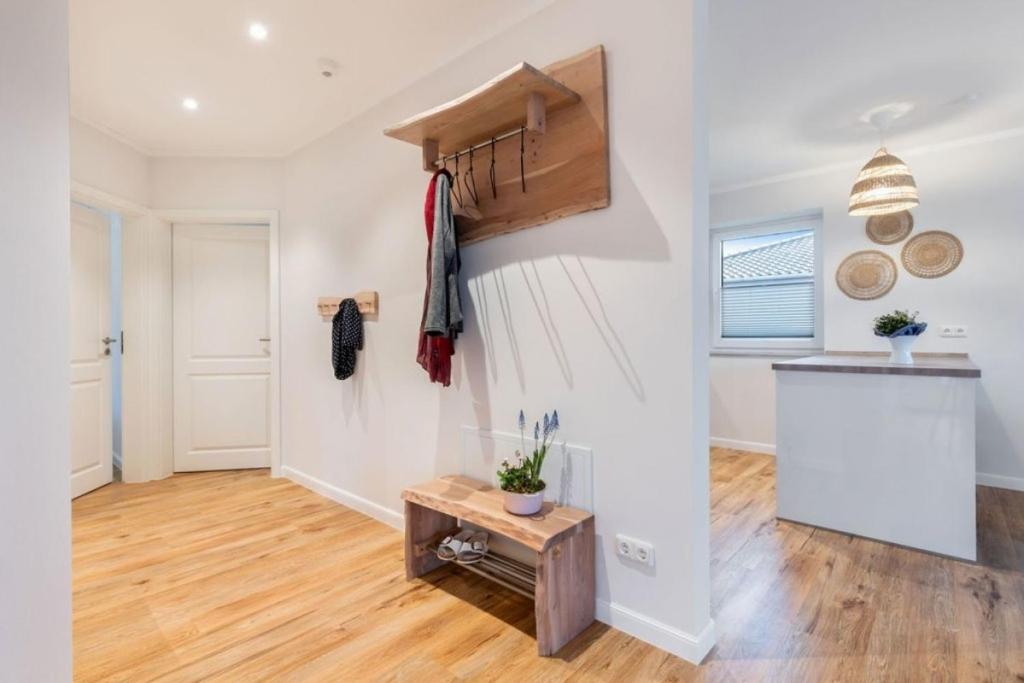 Kuchyň nebo kuchyňský kout v ubytování Ferienhof Marquardt Bungalow 4