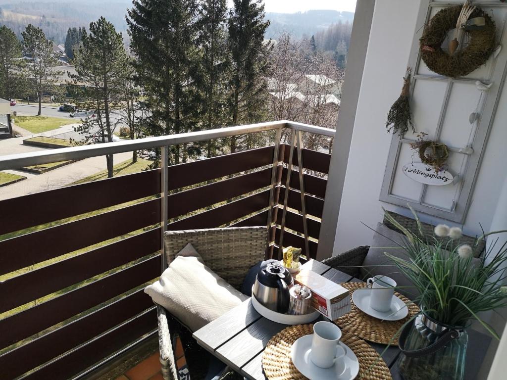 Balkón nebo terasa v ubytování NaturLiebeHarz