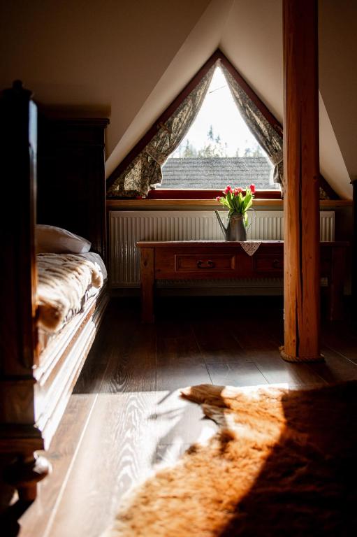 Postel nebo postele na pokoji v ubytování Apartament Górski u Papierzy Sauna, Jacuzzi, SPA