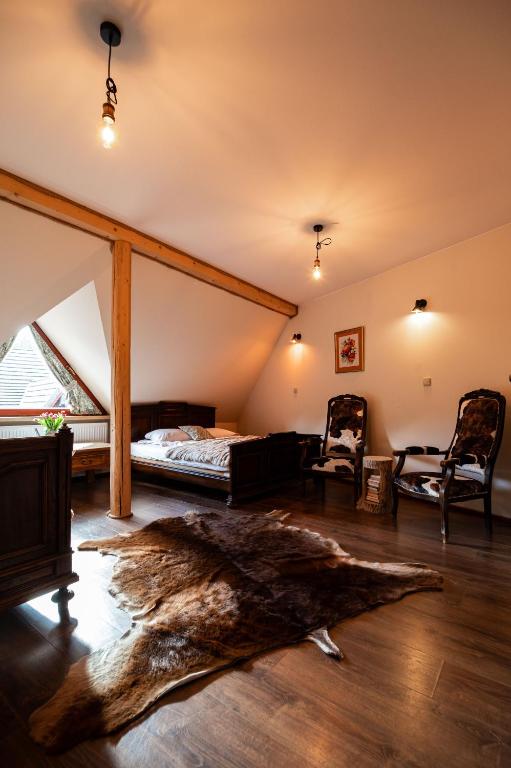 Posezení v ubytování Apartament Górski u Papierzy Sauna, Jacuzzi, SPA