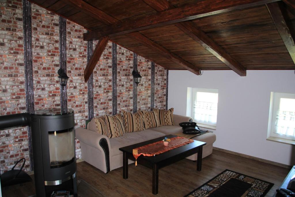 Posezení v ubytování Ferienwohnung Arne