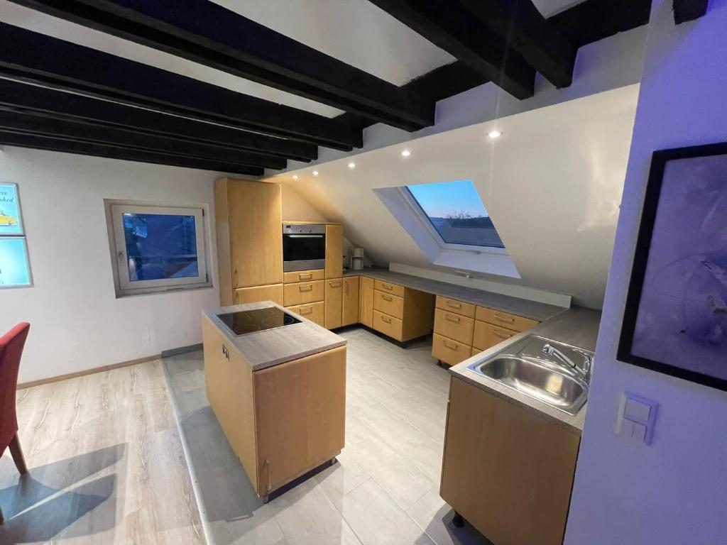 Kuchyň nebo kuchyňský kout v ubytování Appartement Linde