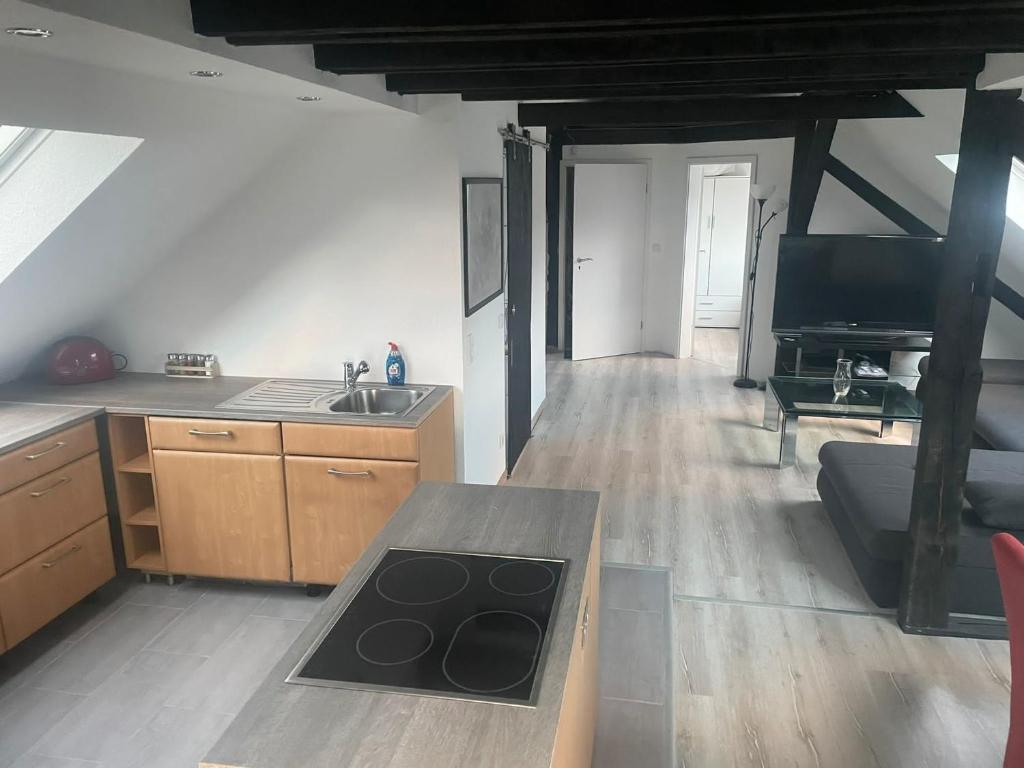 Kuchyň nebo kuchyňský kout v ubytování Appartement Linde