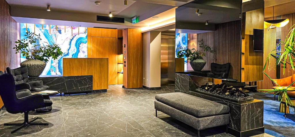 Posezení v ubytování Hotel Bucura