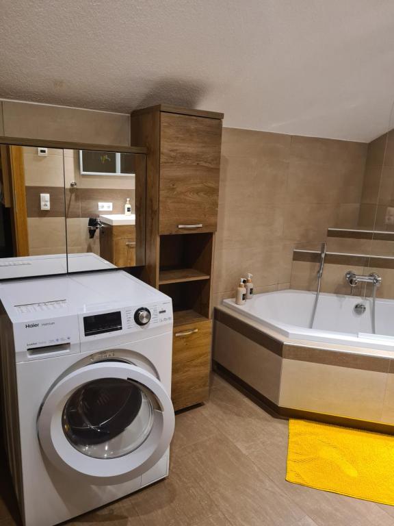 Koupelna v ubytování Ferienwohnung Auenheim