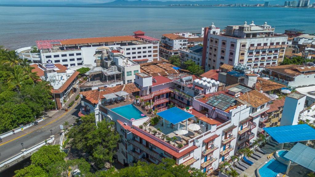 Nespecifikovaný výhled na destinaci Puerto Vallarta nebo výhled na město při pohledu z hotelu