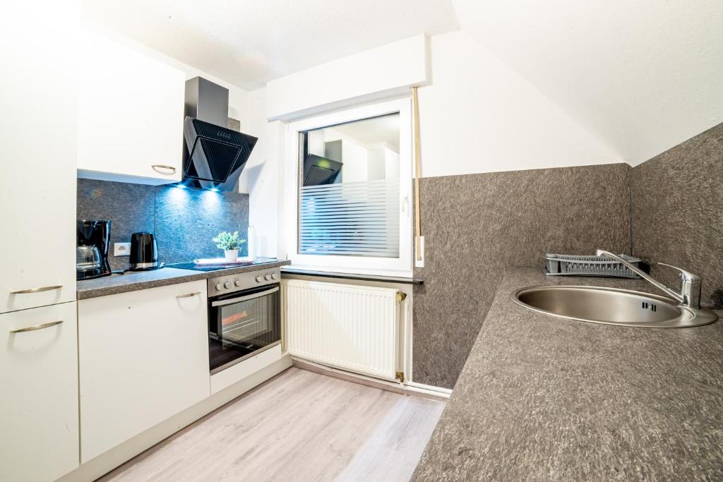 Kuchyň nebo kuchyňský kout v ubytování Ferienwohnung Gerda