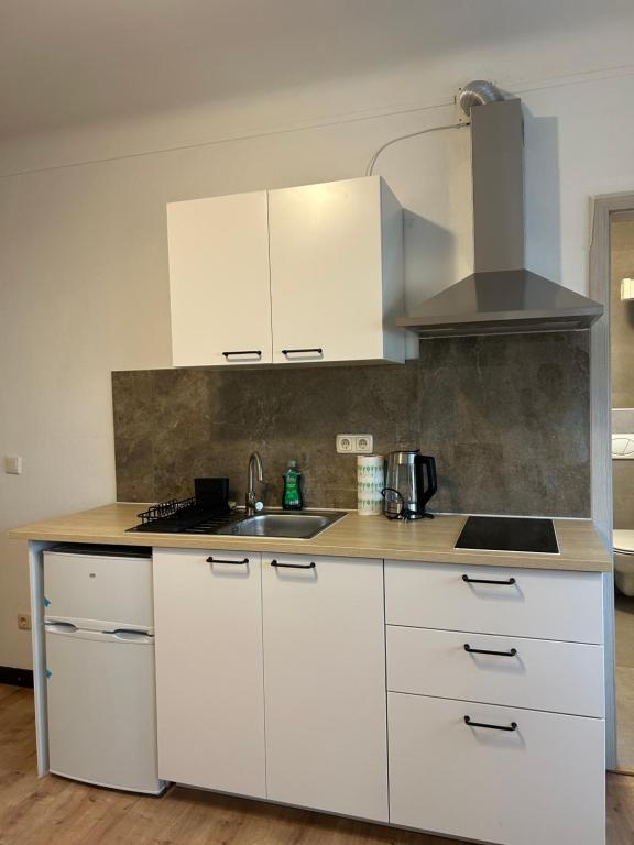 Kuchyň nebo kuchyňský kout v ubytování Chambre double chez Zhang