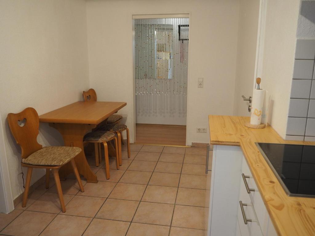 Kuchyň nebo kuchyňský kout v ubytování Ferienwohnung Schlossblick