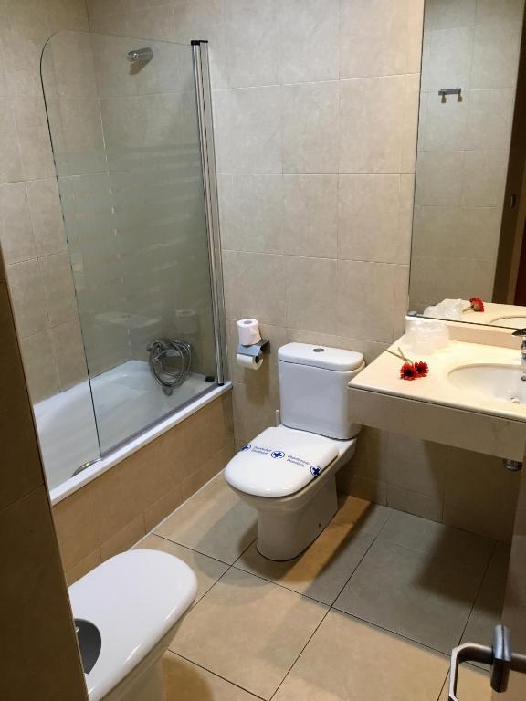 Koupelna v ubytování Hotel Jonquera