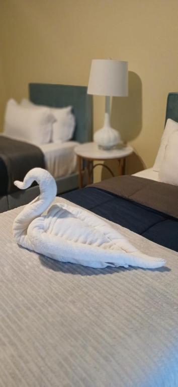 Voodi või voodid majutusasutuse Sky's Villa Resort toas