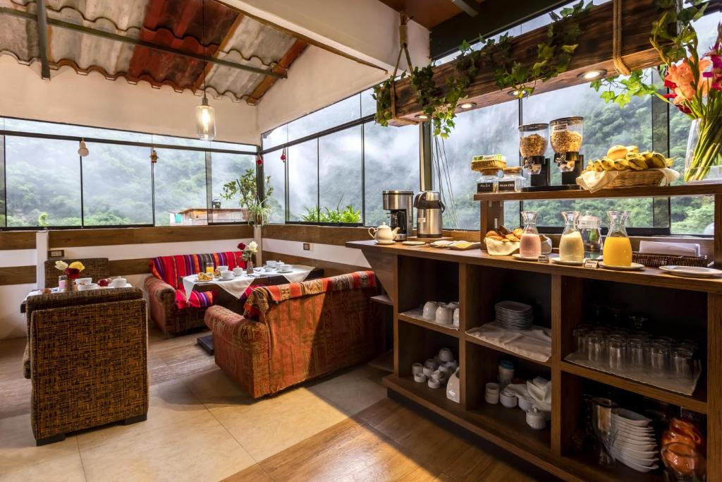 Posezení v ubytování Runas Inn Machupicchu