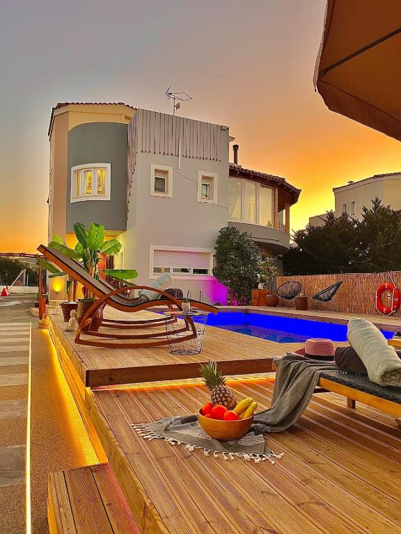 Villa Myrtios with Private Pool & Jacuzzi