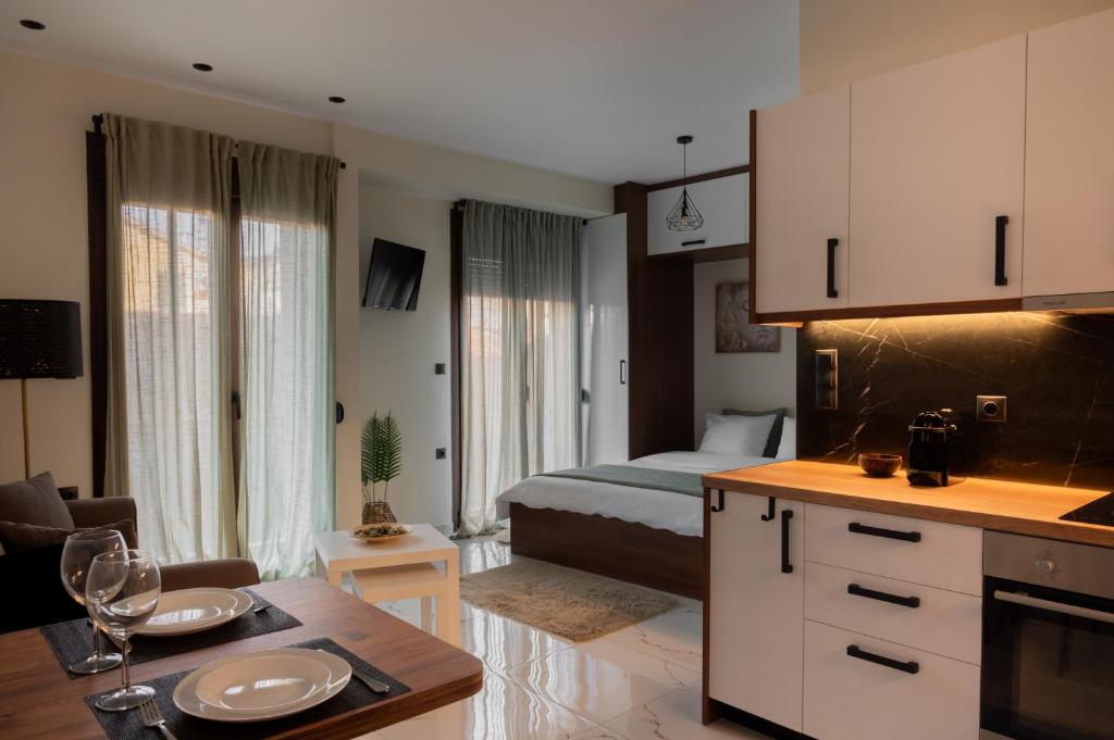 Η κουζίνα ή μικρή κουζίνα στο Aggelis Urban Life