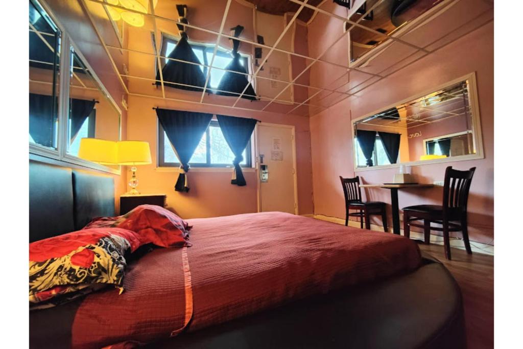 Motel Edgebrook Chicago North Shore By Oyoにあるベッド