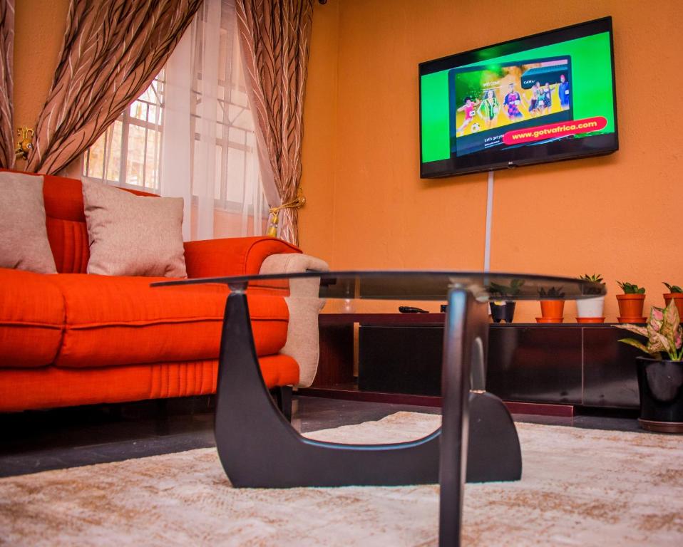 TV a/nebo společenská místnost v ubytování The Greenerry