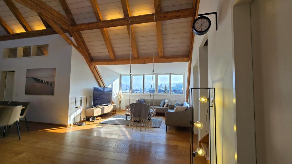 Posezení v ubytování Niesen Loft