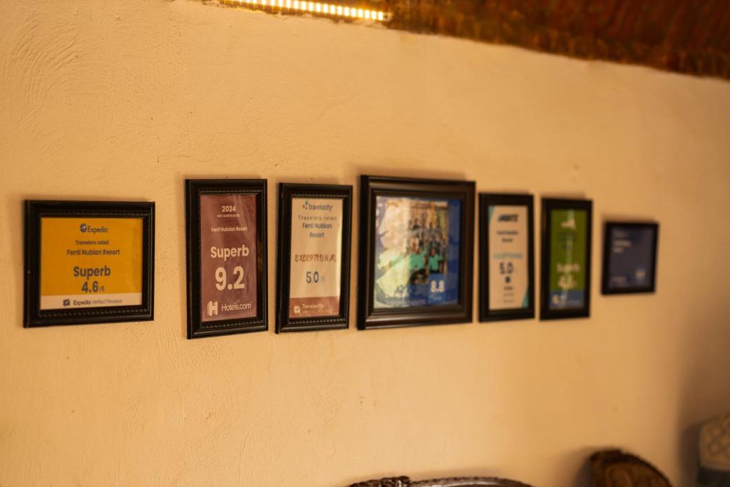 Certifikát, hodnocení, plakát nebo jiný dokument vystavený v ubytování Fenti Nubian Resort