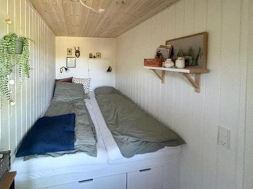 En eller flere senge i et værelse på Outdoor Life And Panoramic View Over The Forest