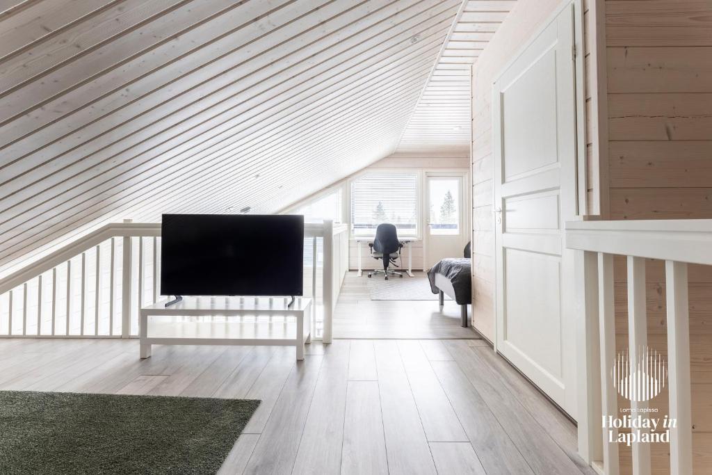 TV tai viihdekeskus majoituspaikassa Holiday in Lapland - Levi Sulkakuja 6 A