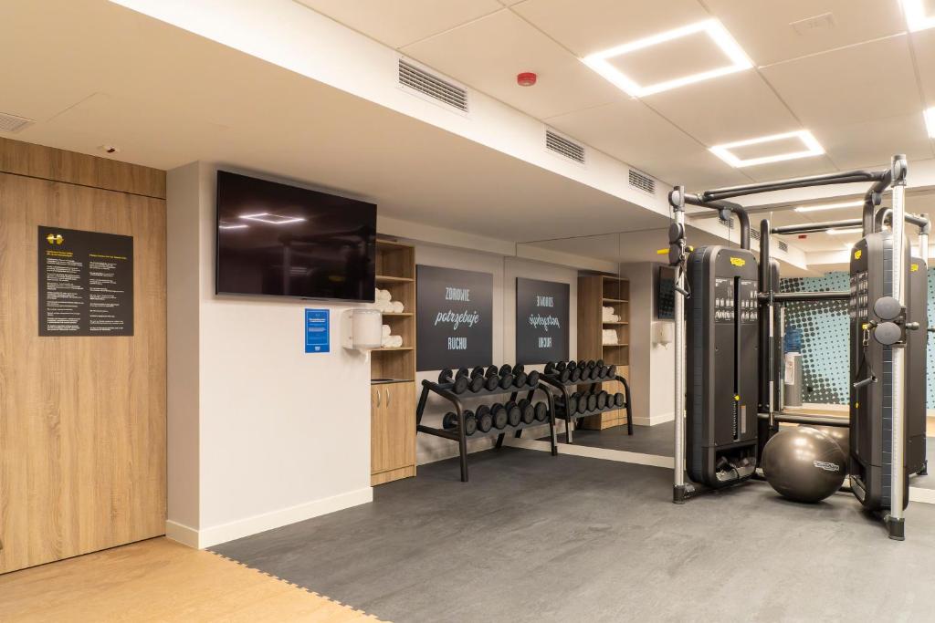 Fitness centrum a/nebo fitness zařízení v ubytování Hampton By Hilton Bialystok