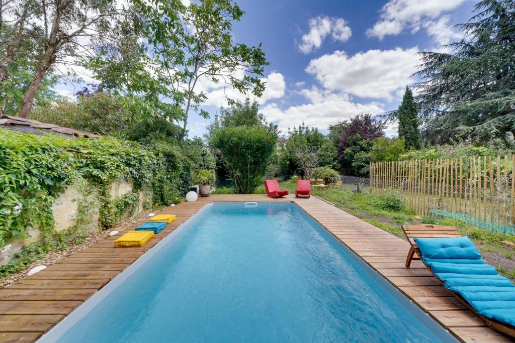 Πισίνα στο ή κοντά στο Bordeaux centre, Appartement privatif et 5 chambres privées, piscine, parking