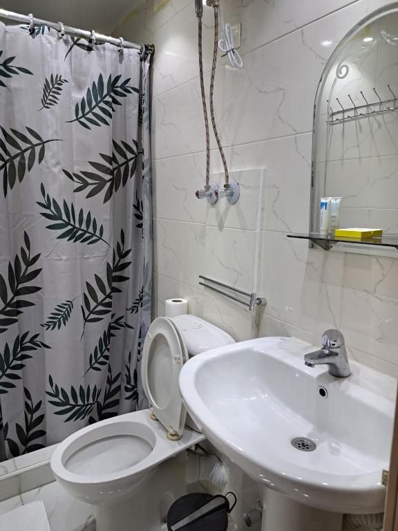 Koupelna v ubytování Philo Hotel