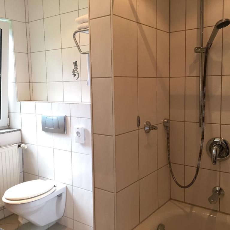 Koupelna v ubytování Wolterdinger Hof