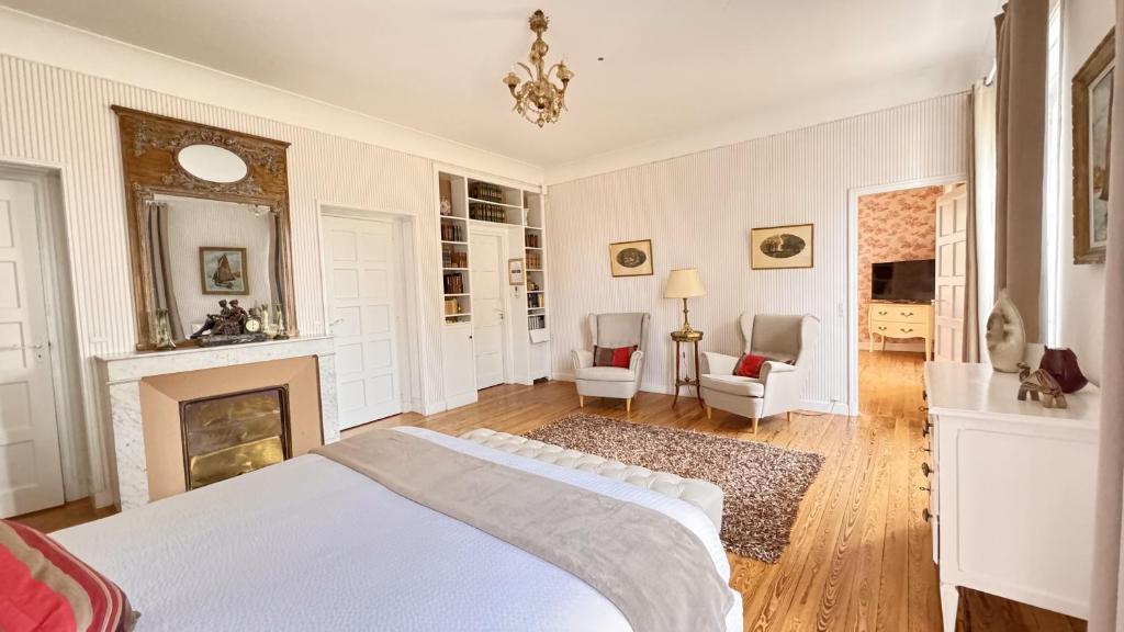 Postel nebo postele na pokoji v ubytování Maison d'hôtes Le Parc