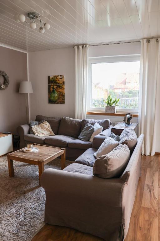Ein Sitzbereich in der Unterkunft Haus am See - Urlaub im Herzen des Münsterlands