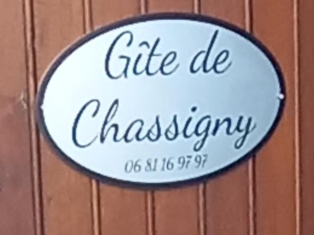 Certifikát, hodnocení, plakát nebo jiný dokument vystavený v ubytování Gite de Chassigny