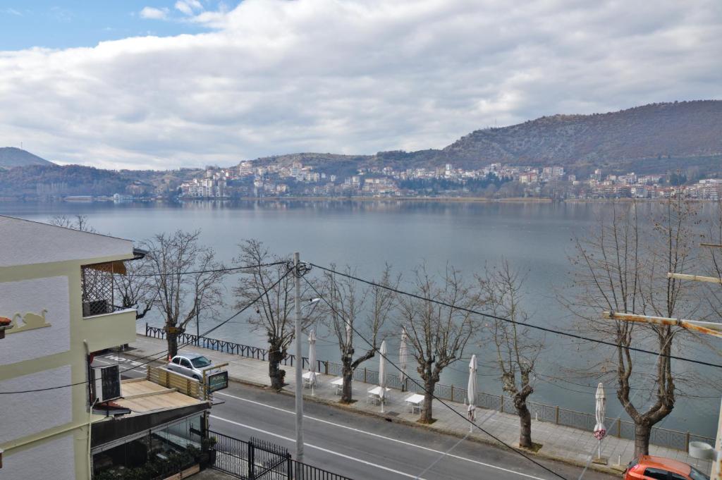 a view of a large body of water from a building at Αnastasia Privileged in Kastoria