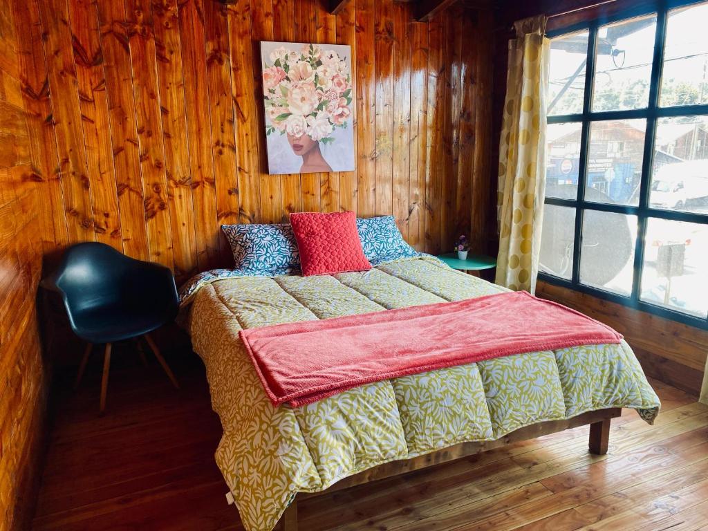 Postel nebo postele na pokoji v ubytování Hostal María Lucía