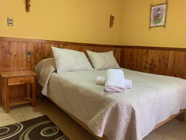 Postel nebo postele na pokoji v ubytování Hostal & Cabañas Don Juan