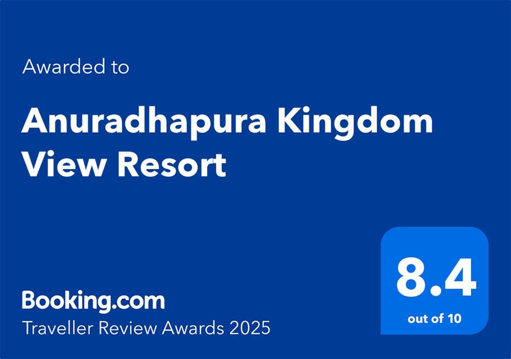 Certifikát, hodnocení, plakát nebo jiný dokument vystavený v ubytování Anuradhapura Kingdom View Resort