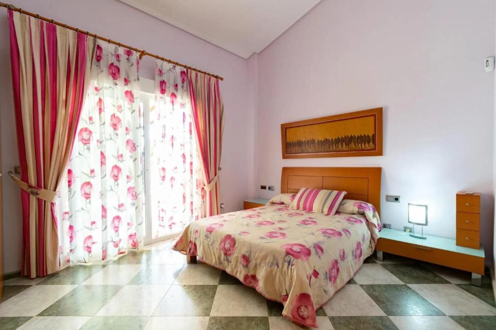A bed or beds in a room at Elegant Villa in Playa Honda with Private Pool