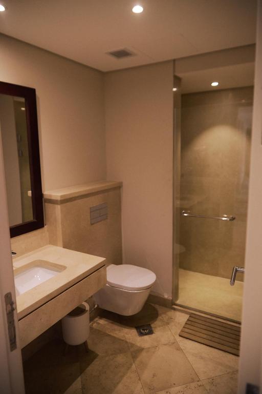 Koupelna v ubytování Mangroovy apartament El gouna