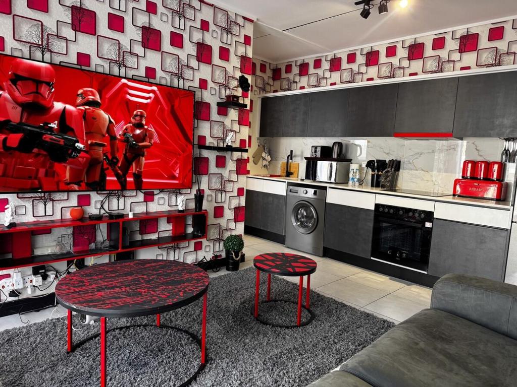 Kuchyň nebo kuchyňský kout v ubytování Ruby Nest Modern Smart Living
