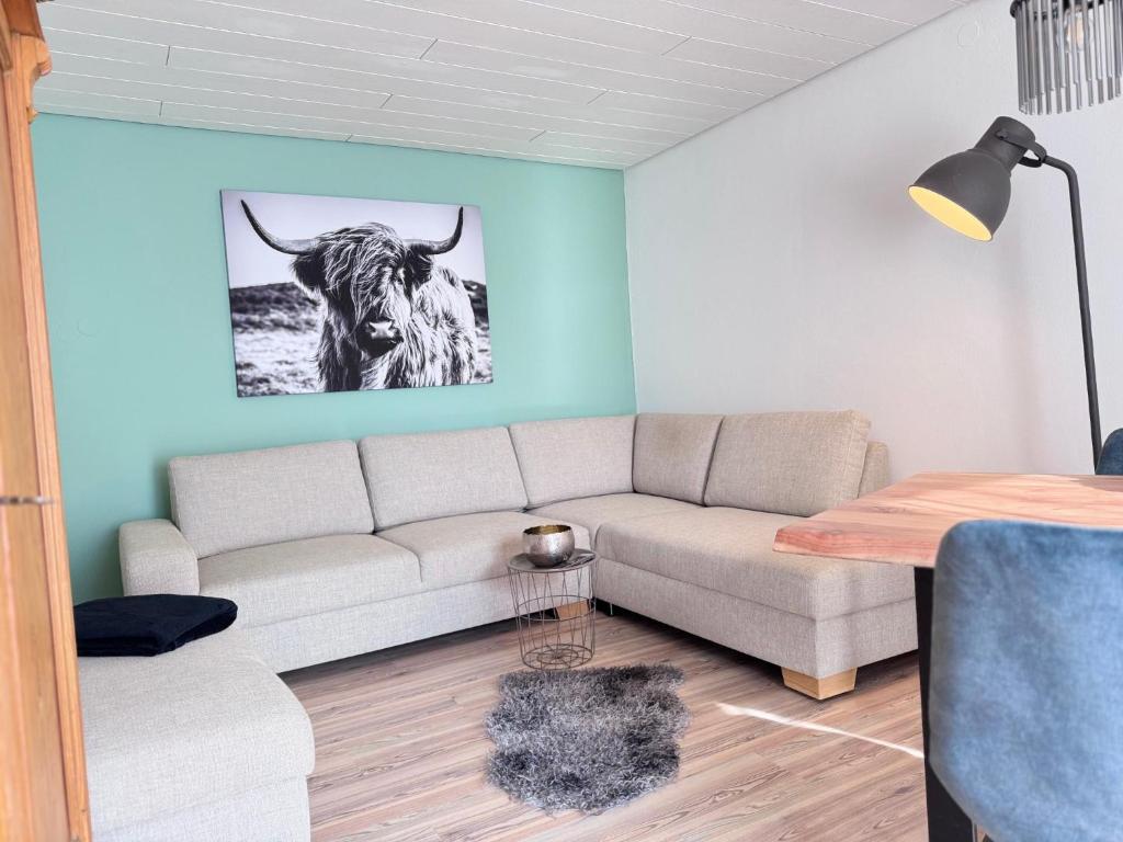 Posezení v ubytování Ferienhaus an der Stadtmauer