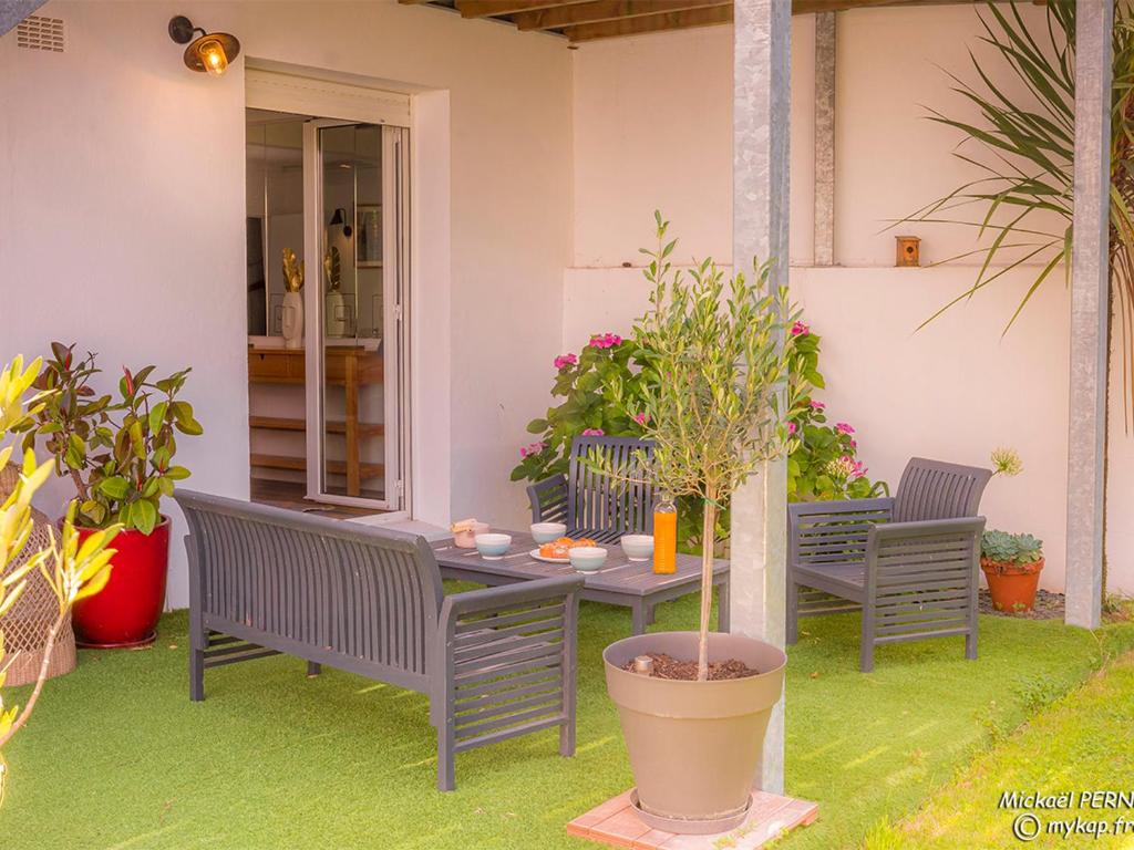 Appartement 2 pièces en rez-de-jardin à 300m des plages et commerces - Larmor-Plage - FR-1-349-183 - Appartement