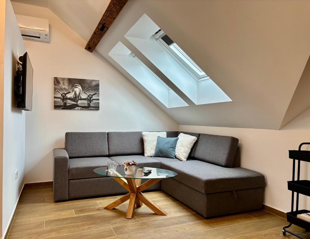 Posezení v ubytování AERO Apartmaji Lesce-Bled