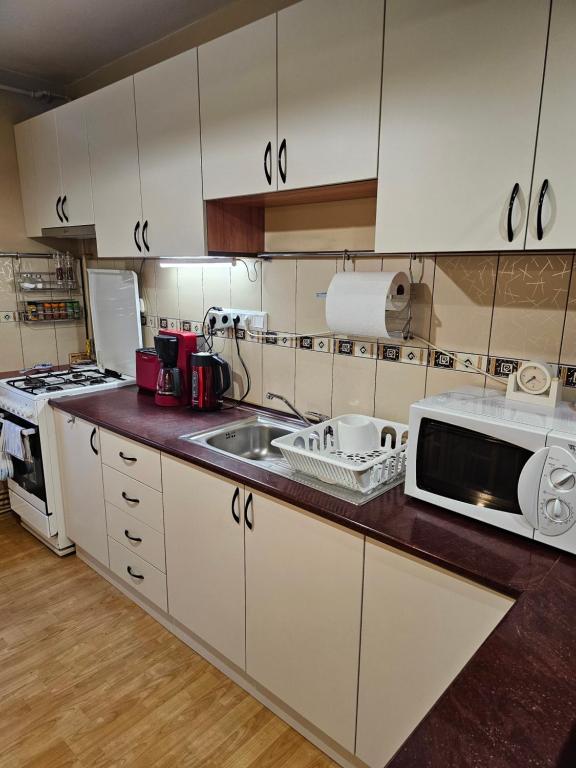 Kuchyň nebo kuchyňský kout v ubytování Apartament David Deva - 2 dormitoare & 1 living