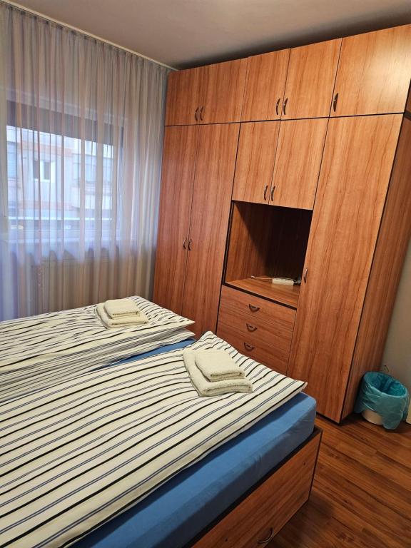 Postel nebo postele na pokoji v ubytování Apartament David Deva - 2 dormitoare & 1 living