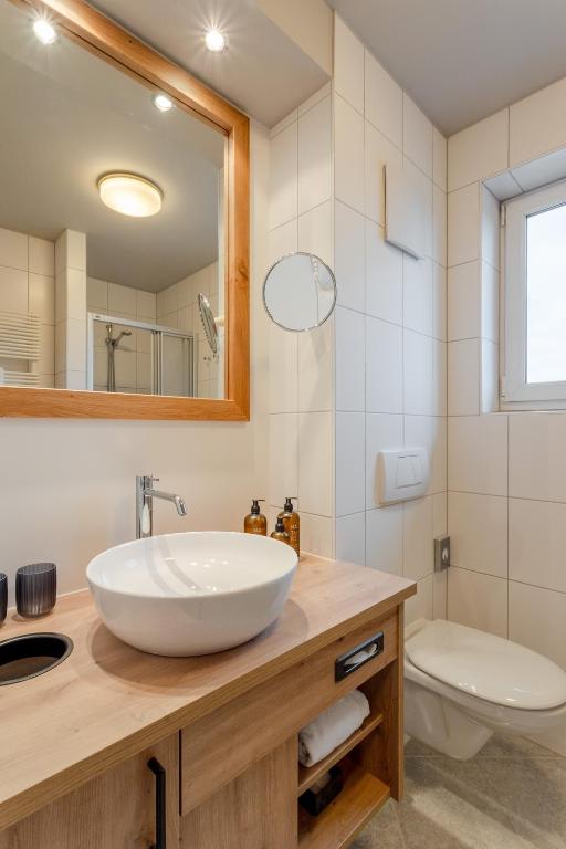 Koupelna v ubytování Natur- und Wohlfühlhotel Kastenholz
