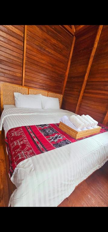 Postel nebo postele na pokoji v ubytování Vila Kebun Omahe Pipi