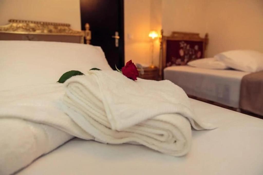 Postel nebo postele na pokoji v ubytování Hotel TanenHof