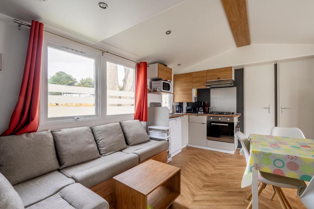 Kuchyň nebo kuchyňský kout v ubytování Mobil-home - Quiberon - vue sur mer
