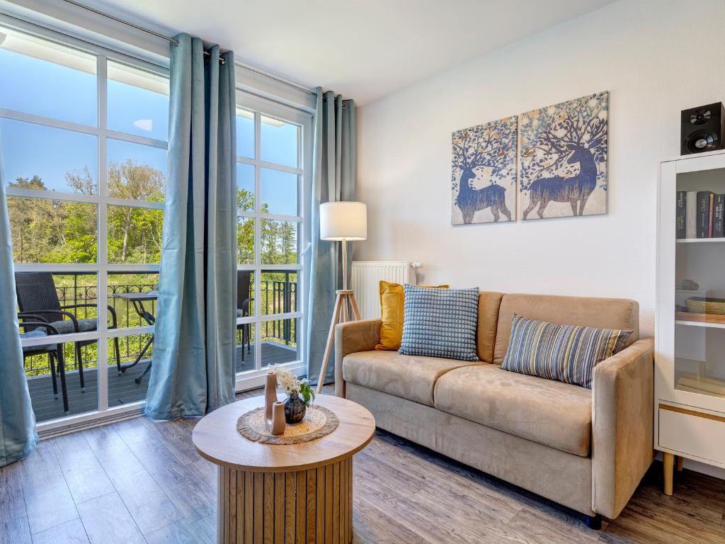 Χώρος καθιστικού στο Residenz am Balmer See - BS 54 mit Wellnessbereich
