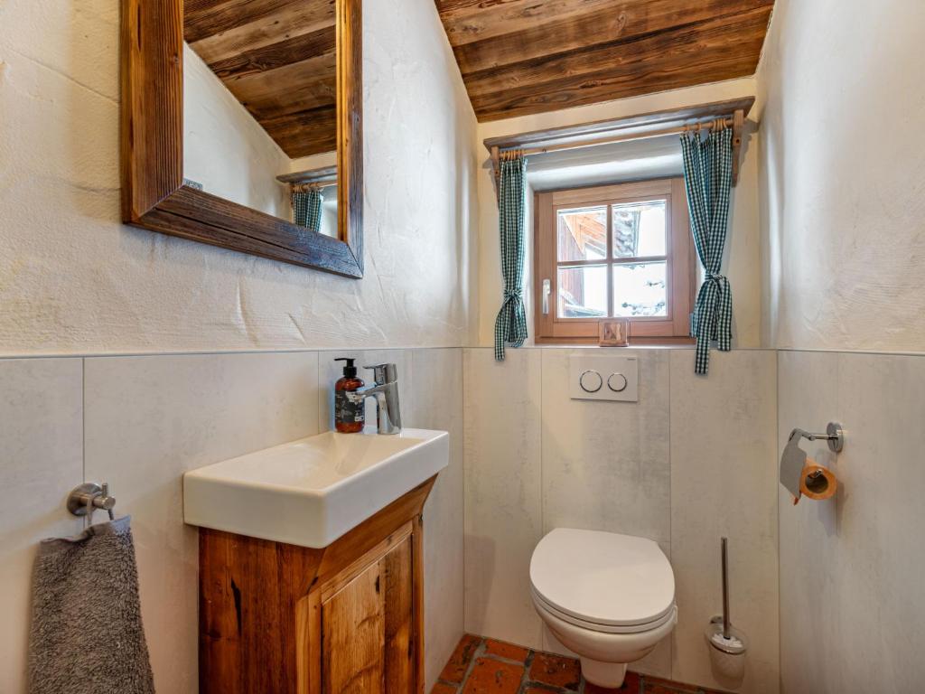 Koupelna v ubytování Chalet Heregger Hütte by Interhome