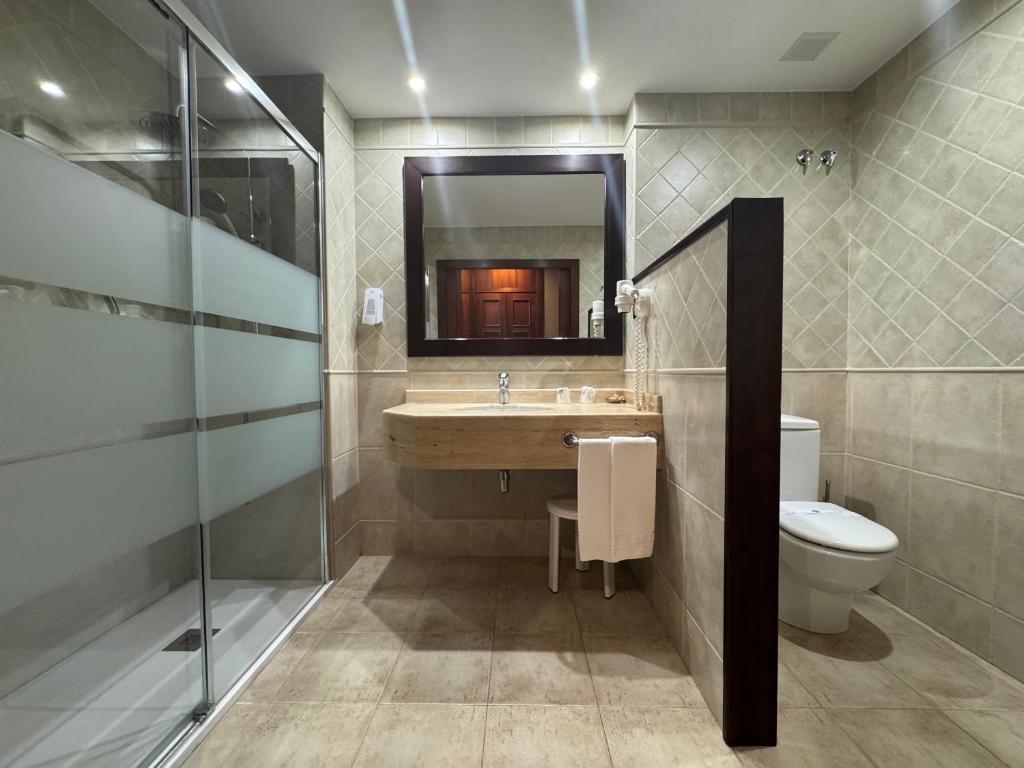 Koupelna v ubytování Hotel Cotiella